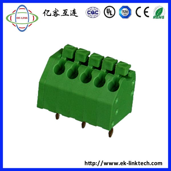 F53-22-3.5间距3.5mm 弹簧式PCB接线端子/按压免螺丝式端子线路板接线