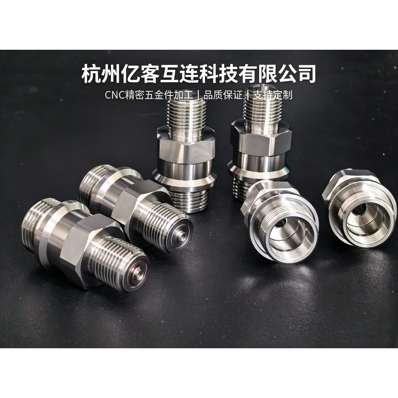 CNC数控精密加工液压传感器接头 不锈钢非标五金件 铝合金机加工